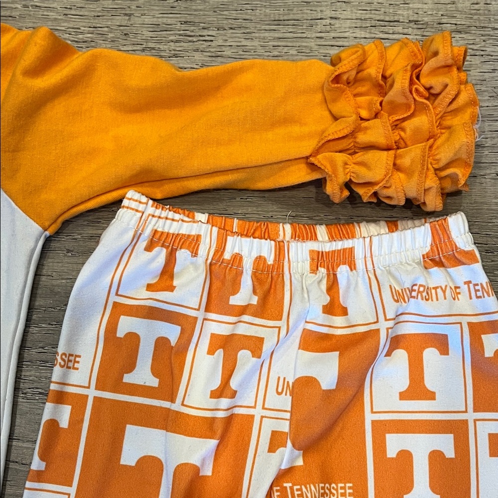 Orange and White University of Tennessee Kids Outfit Size 6-12 mos - Picture 3 of 5